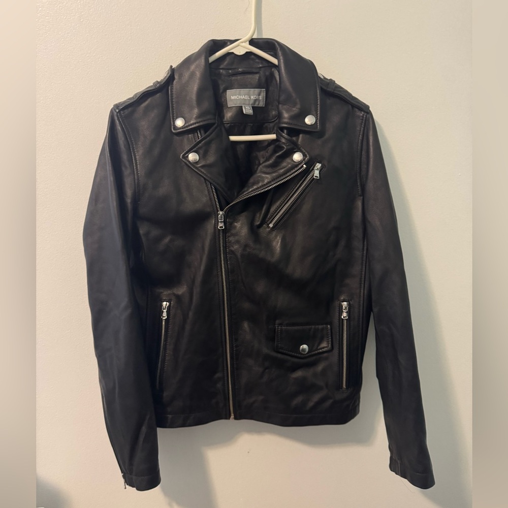 Michael Kors Women’s Black Biker Jacket, Size XS